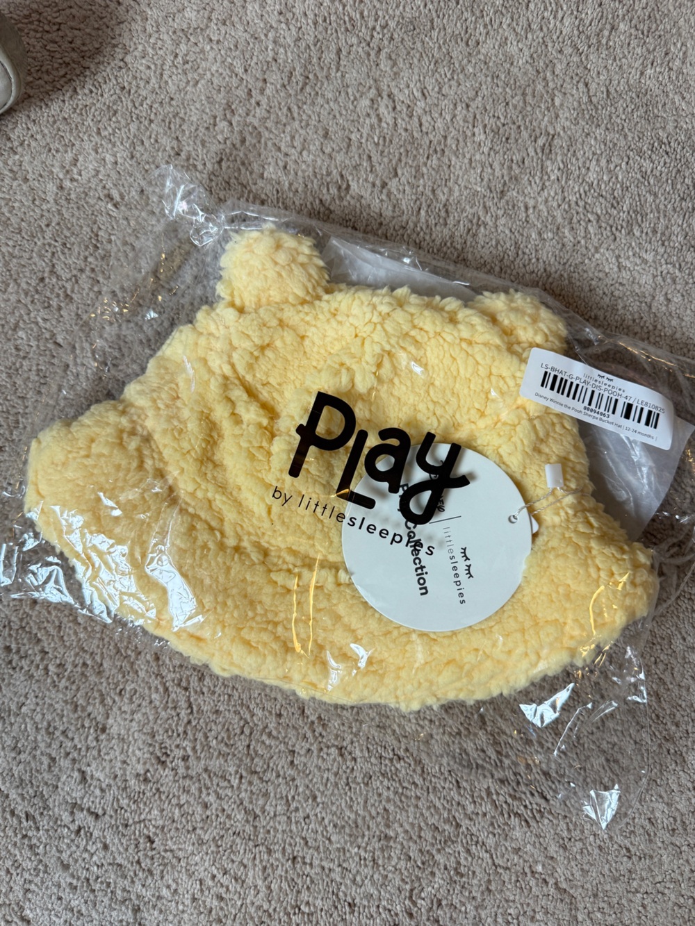 Little Sleepies Pooh Bucket Hat NIB